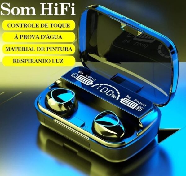 Fone de ouvido sem fio bluetooth
