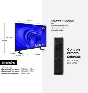 Samsung Smart TV 43" UHD 4K - Imagem 3