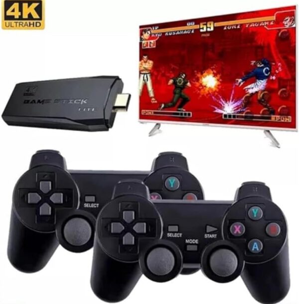 Vídeo Game Retrô Game Stick Lite 4k Hdmi 64gb 20.000 Mil Jogos Com 2 Controles Sem Fio - Image 4