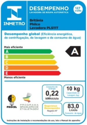 Lava e Seca 16 Programas Eco Inverter Philco 10 kg Inox - Imagem 8