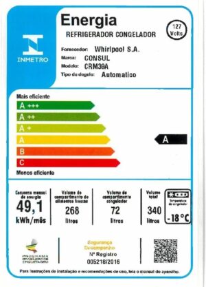 Geladeira Consul Frost Free Duplex 340 litros - Imagem 7