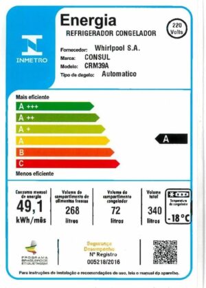 Geladeira Consul Frost Free Duplex 340 litros - Imagem 8